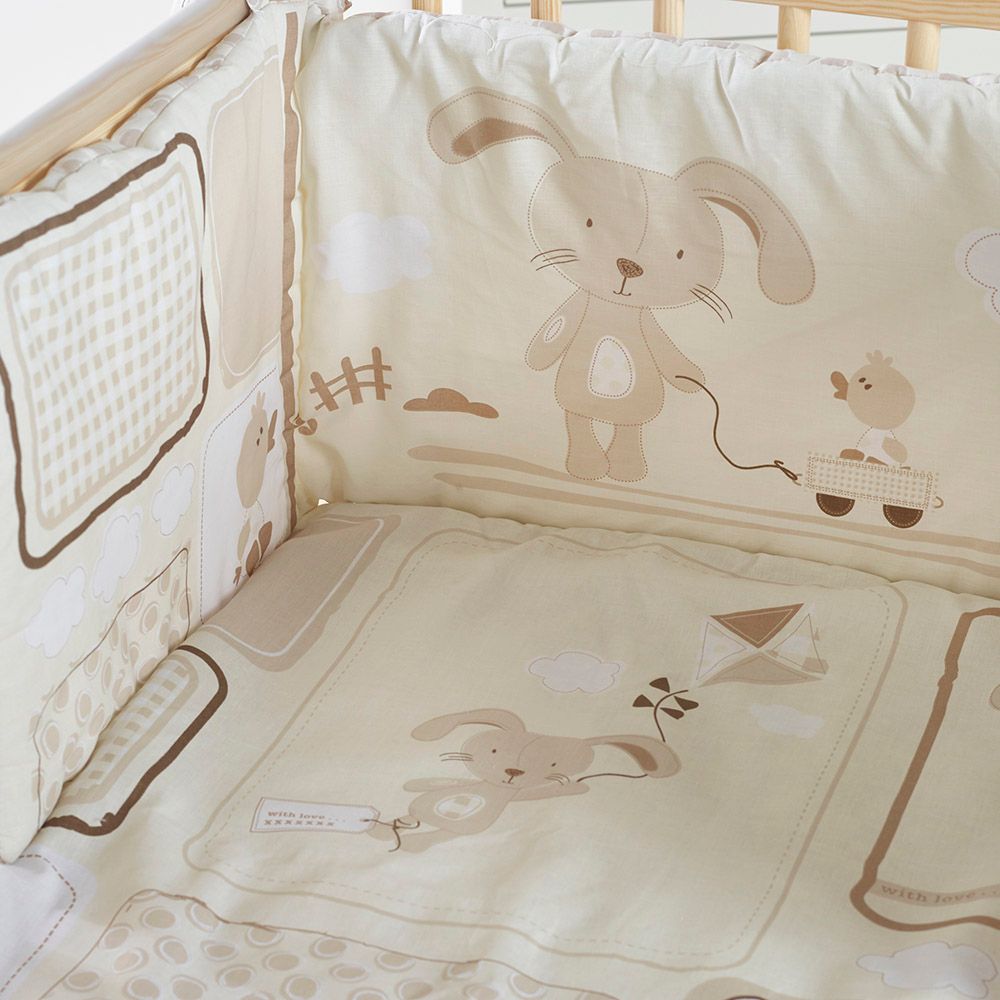 Kinder Valley - With Love Quilt And Bumper Set - Cream