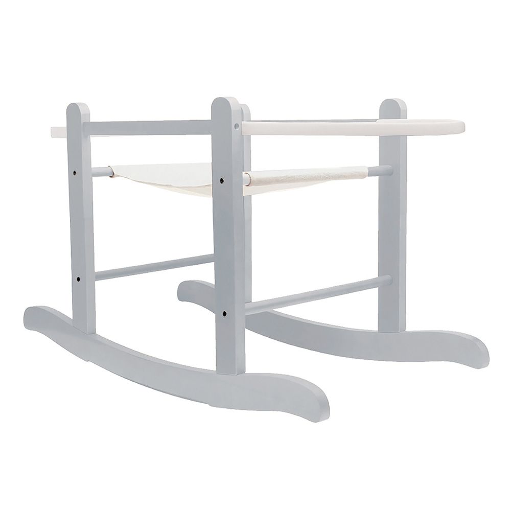 Kinder Valley - White Waffle Grey Moses Basket w/ Stand