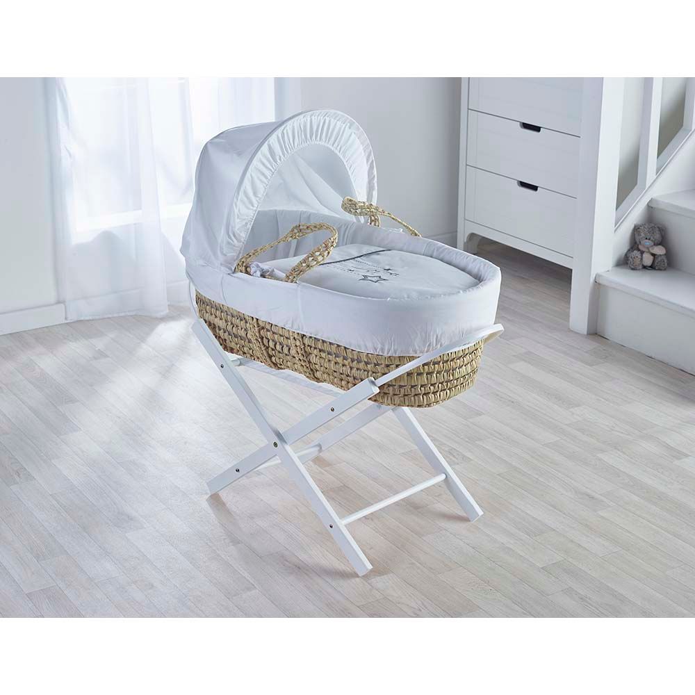 Kinder Valley - Wish Upon Start Palm Moses Basket W/ Stand