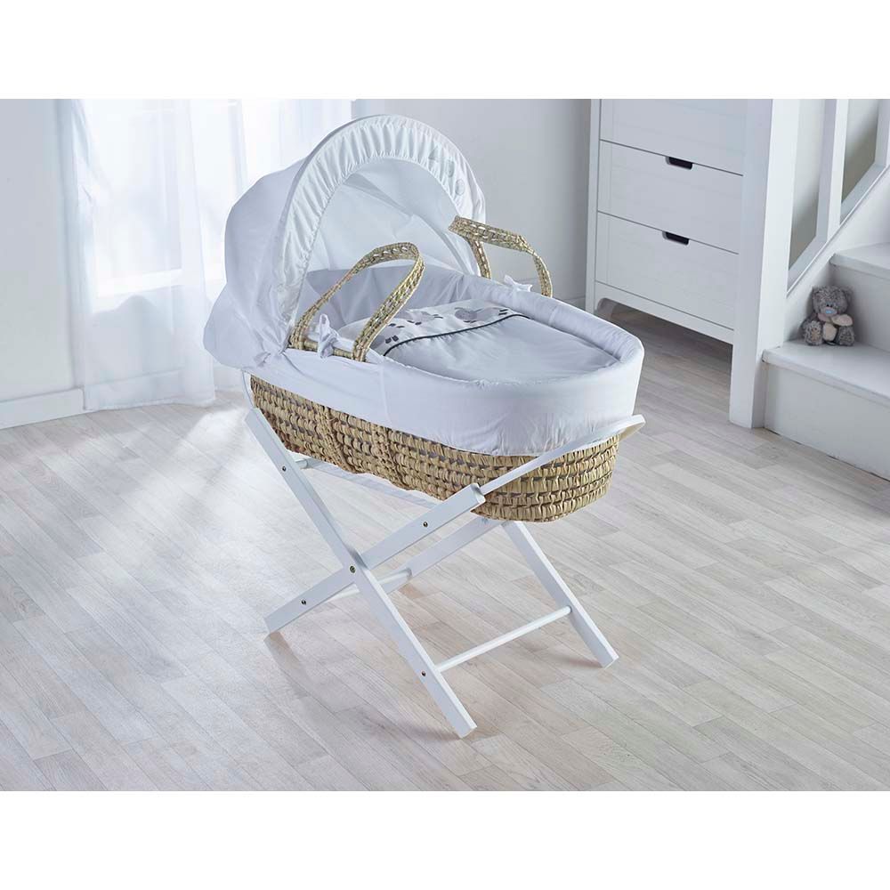 Kinder Valley - Little Sheep Palm Moses Basket With White Stand