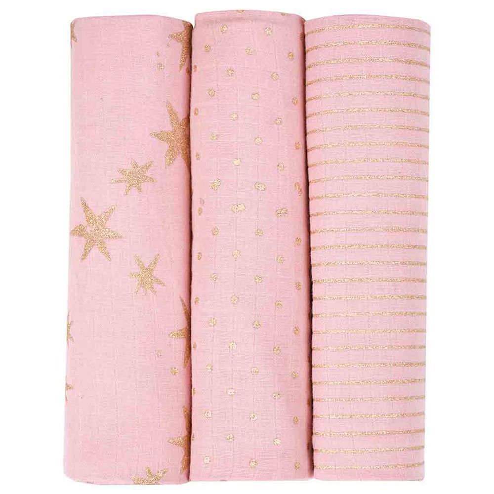 Mi Dulce An'Ya - Starry Swaddle Set - 3Pc-Set - Blush