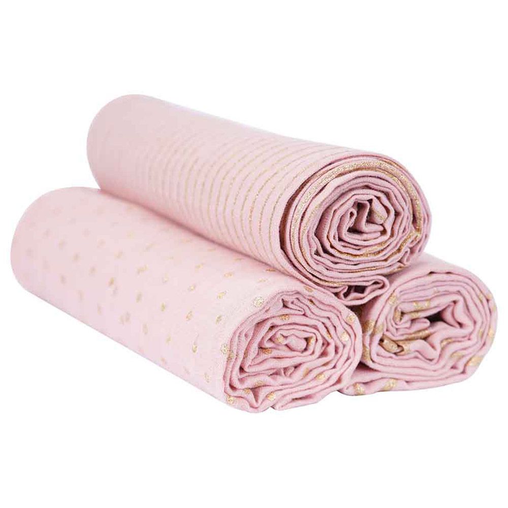 Mi Dulce An'Ya - Starry Swaddle Set - 3Pc-Set - Blush