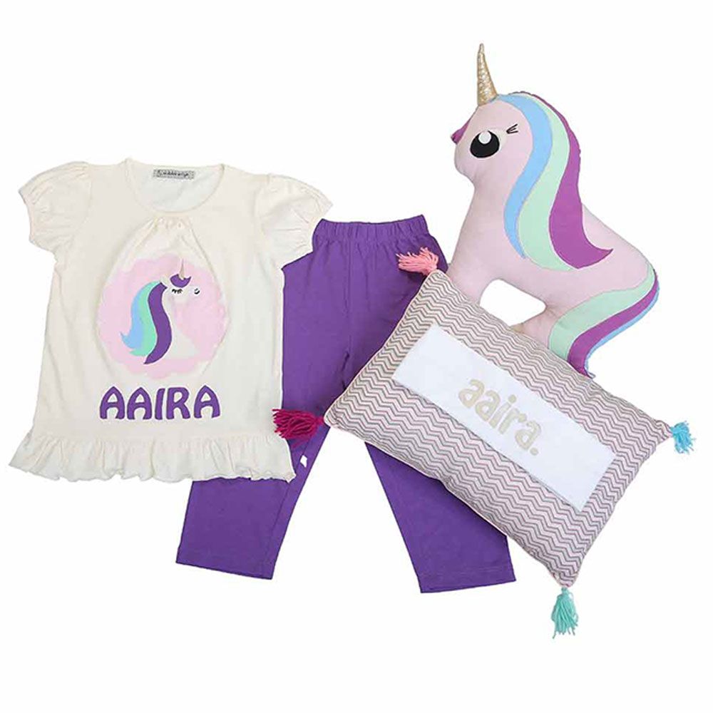 Mi Dulce An'ya - Customized Unicorn Pyjama & Cushion