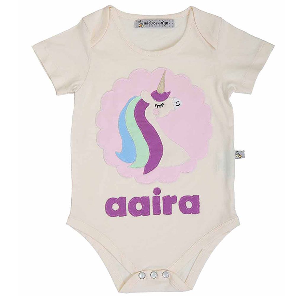 Mi Dulce An'ya - Customized Unicorn Bodysuit - Cream