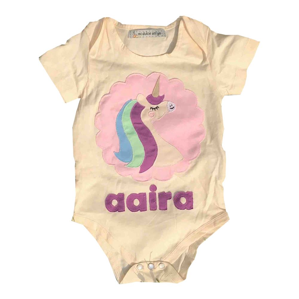 Mi Dulce An'ya - Customized Unicorn Bodysuit - Cream