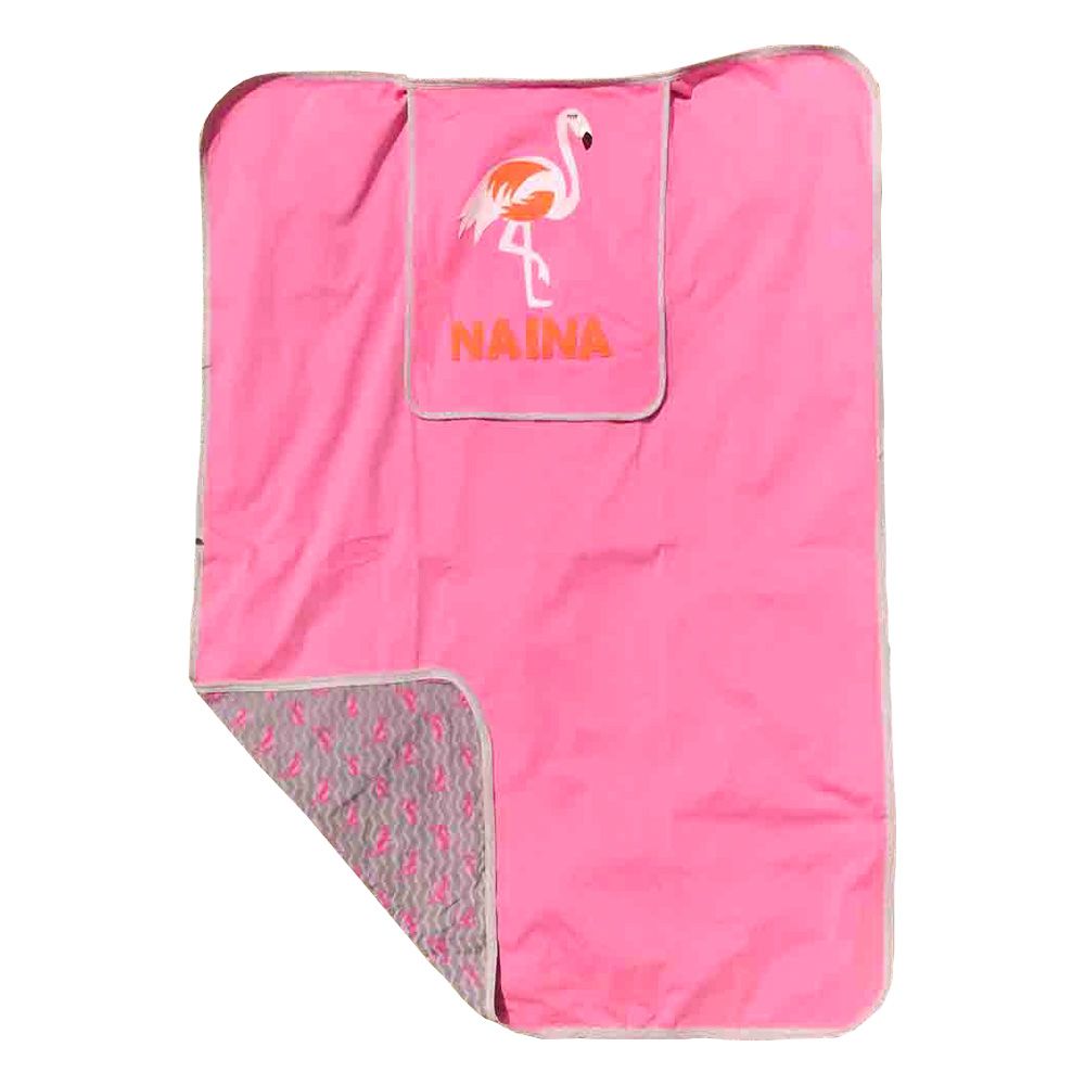 Mi Dulce An'ya - Customized Flamingo Reversible Blanket