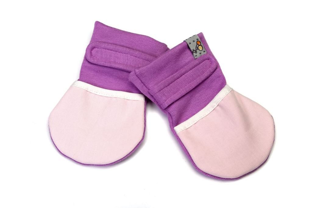 Mi Dulce An'ya Shoes and Mittens - Pink & Purple