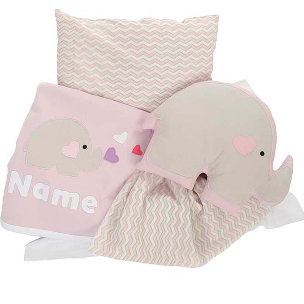 Mi Dulce An'ya - 4pc. Bedding Set - Light Brown/Pink