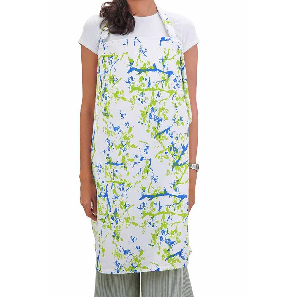 Mi Dulce An'ya - Organic Cotton Nursing Apron - Cobalt Lime