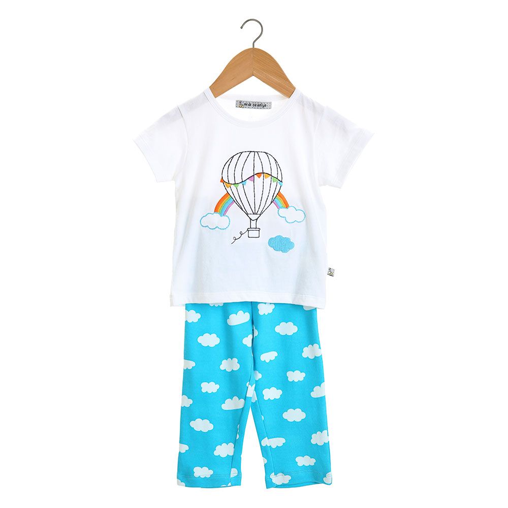 Mi Dulce An'ya - Parachute Clouds Pyjama Set - White