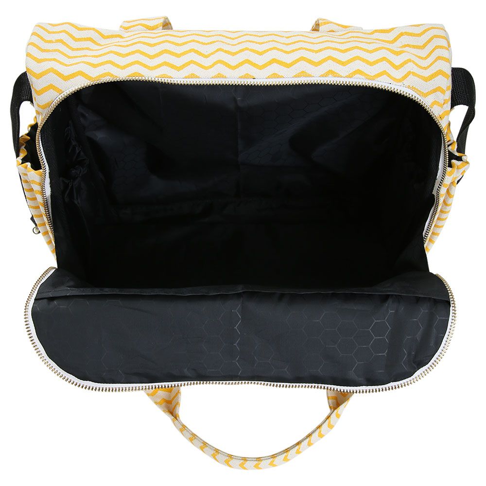 Mi Dulce An'ya - Organic Printed Giraffe Diaper Bag - Yellow