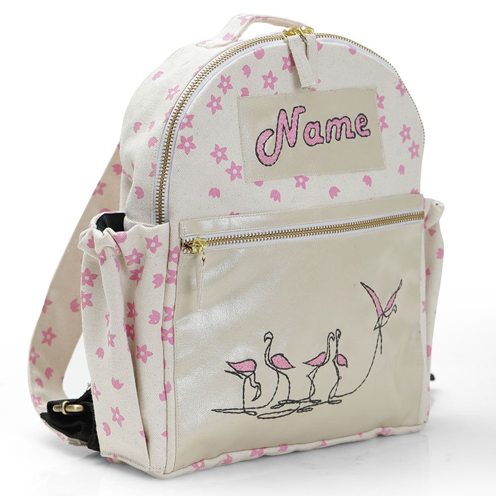 Mi Dulce An'ya - Flamingo Embroidered Toddler School Bag