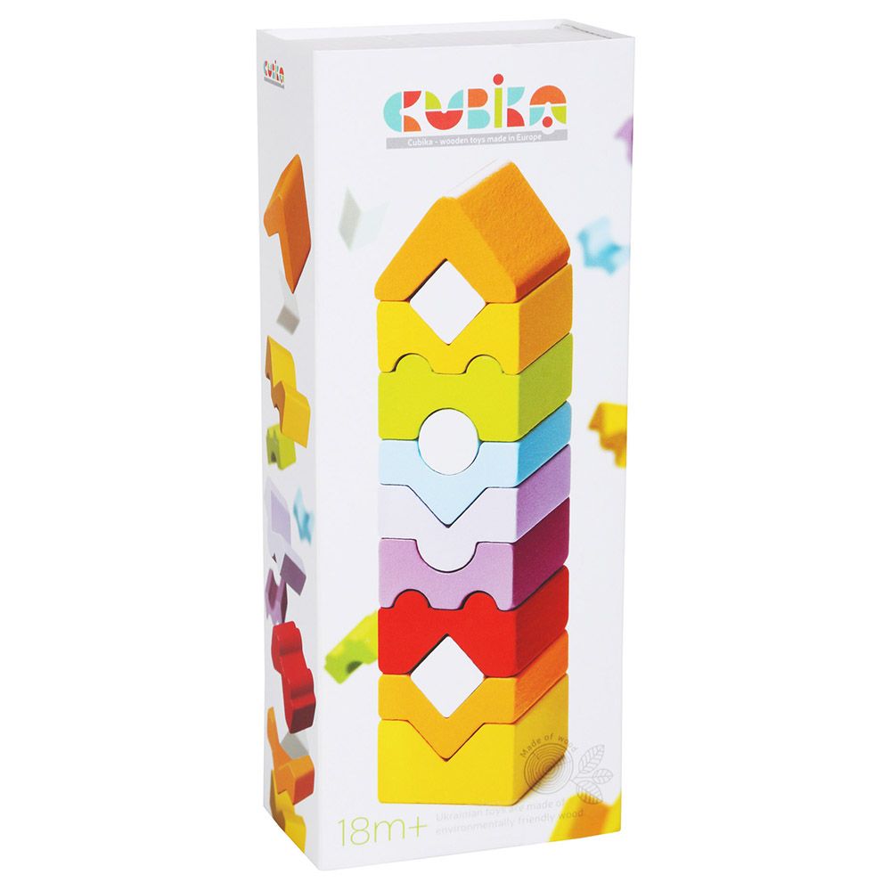 Cubika - Wooden Building Tower 12pcs