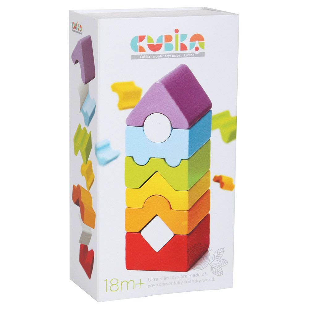 Cubika - Wooden Building Tower 8pcs