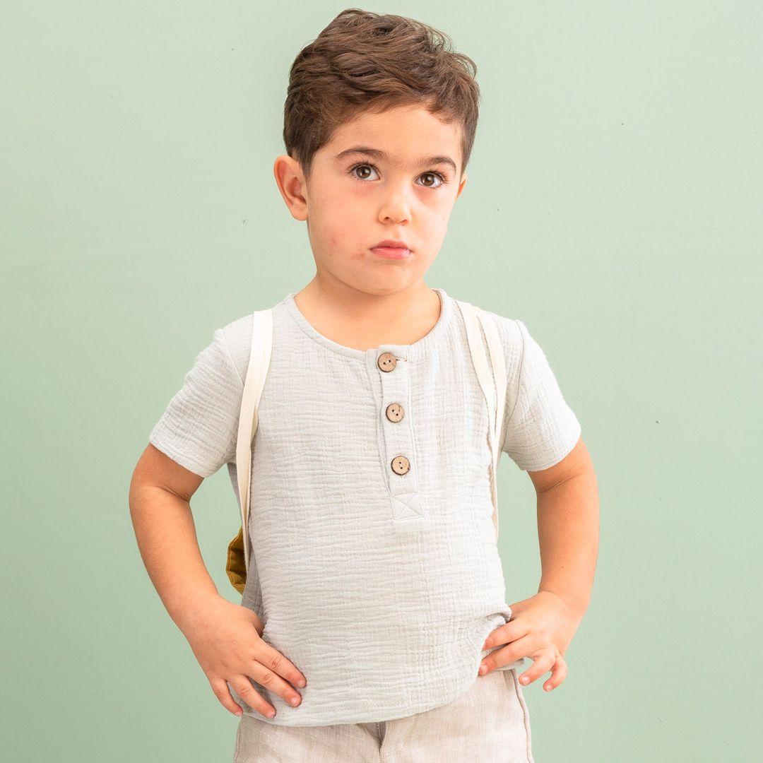 Minimou Kids - Boy Cotton T-shirt - Green