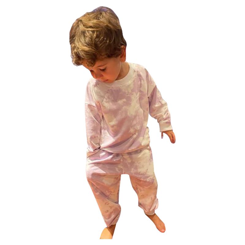 Minimou Kids - Tie Dye Pattern Tracksuit - Lilac