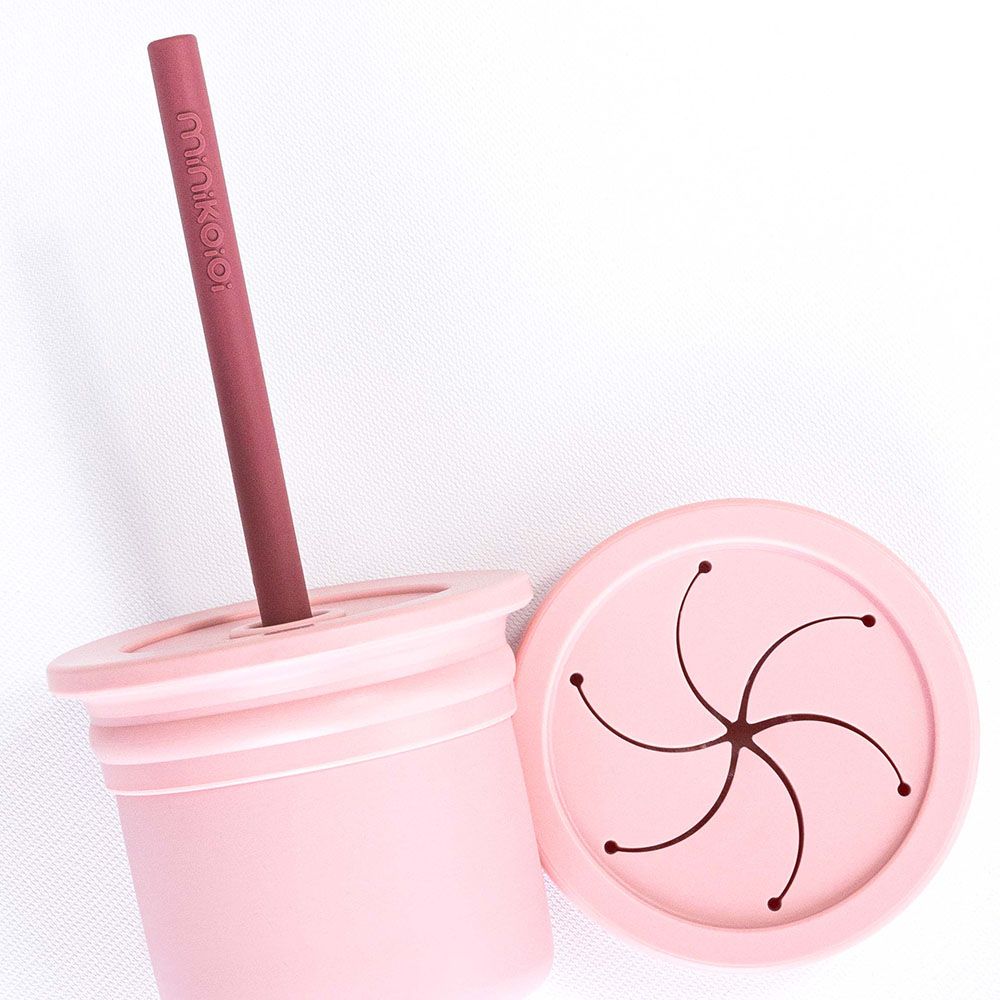 Minikoioi - Sip & Snack - Pinky Pink/Powder Grey