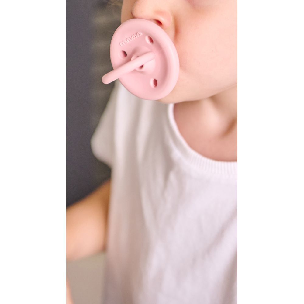 Minikoioi - Binkee 0+ Month Silicone Pacifier - Pinky Pink