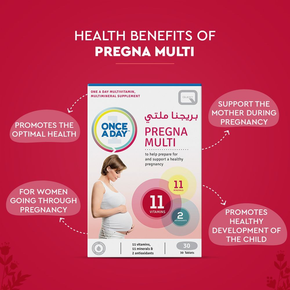 Quest - Once A Day Pregna Multi Vitamin - 30 Tablets