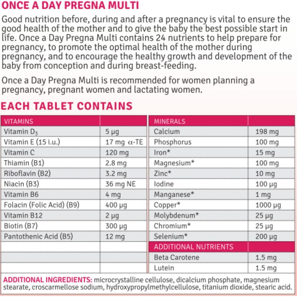 Quest - Once A Day Pregna Multi Vitamin - 30 Tablets