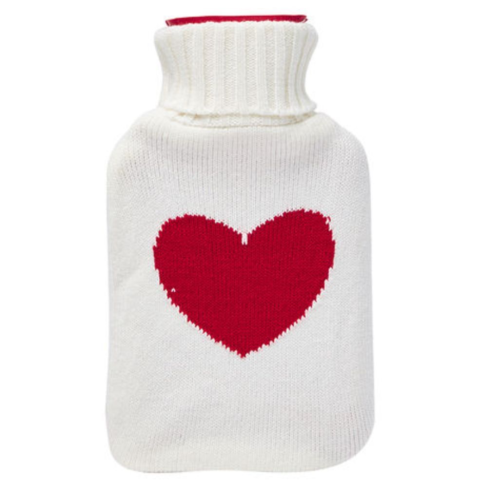 3W Healthcare - Hot Water Bottle - Knitted Cover - 1L - White