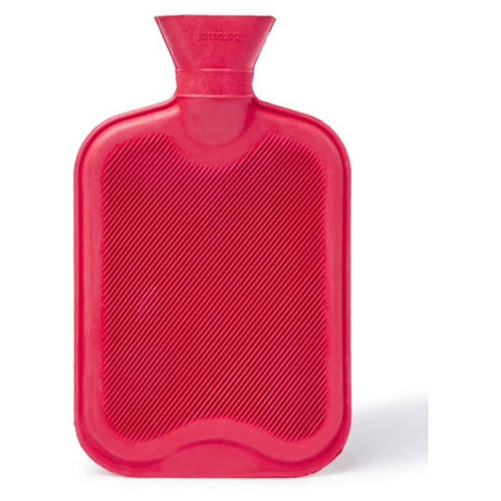 3W Healthcare - Hot Water Bottle - Plush Cover - 2L - Red