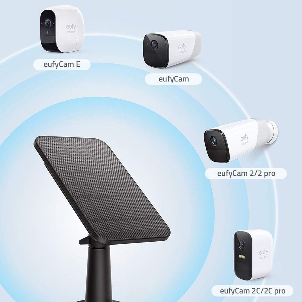 Eufy - Smart Solar Panel: Camera Charger - Black