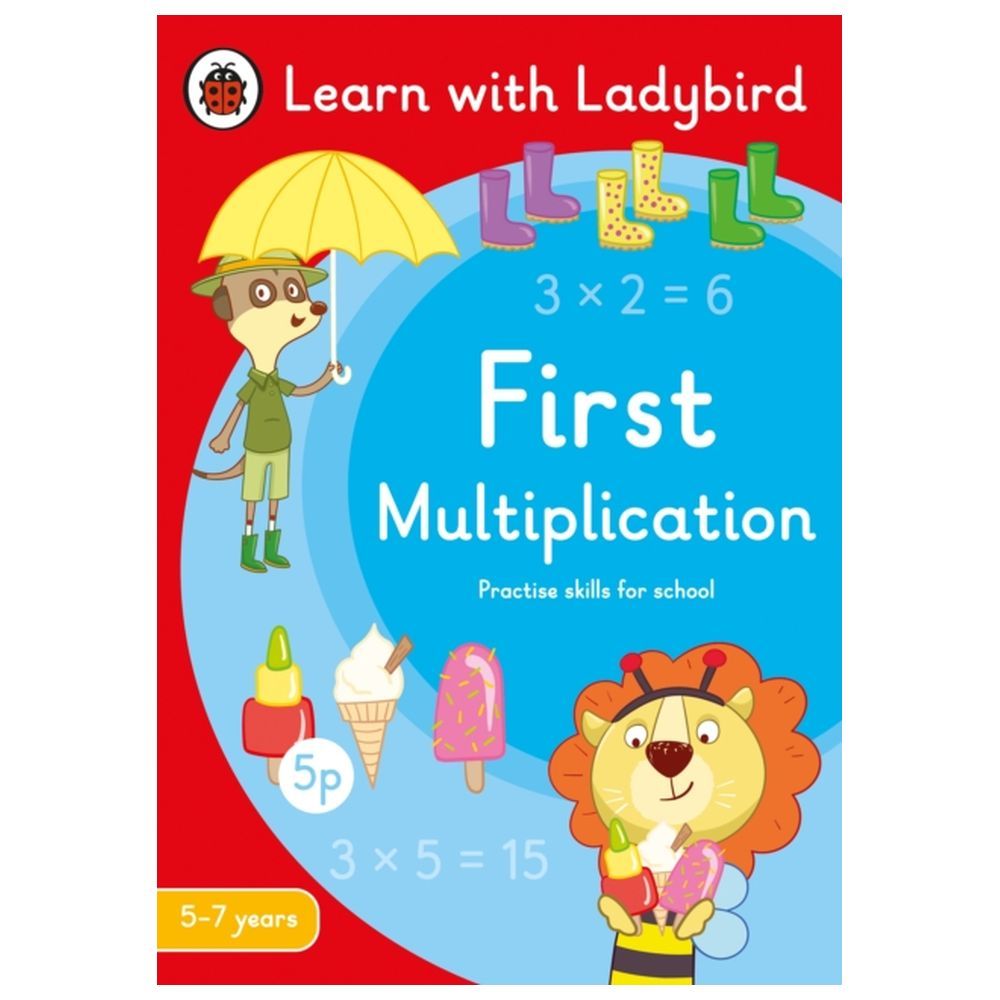 كتاب First Multiplication A Learn With Ladybird Activity Book 5 7 Years