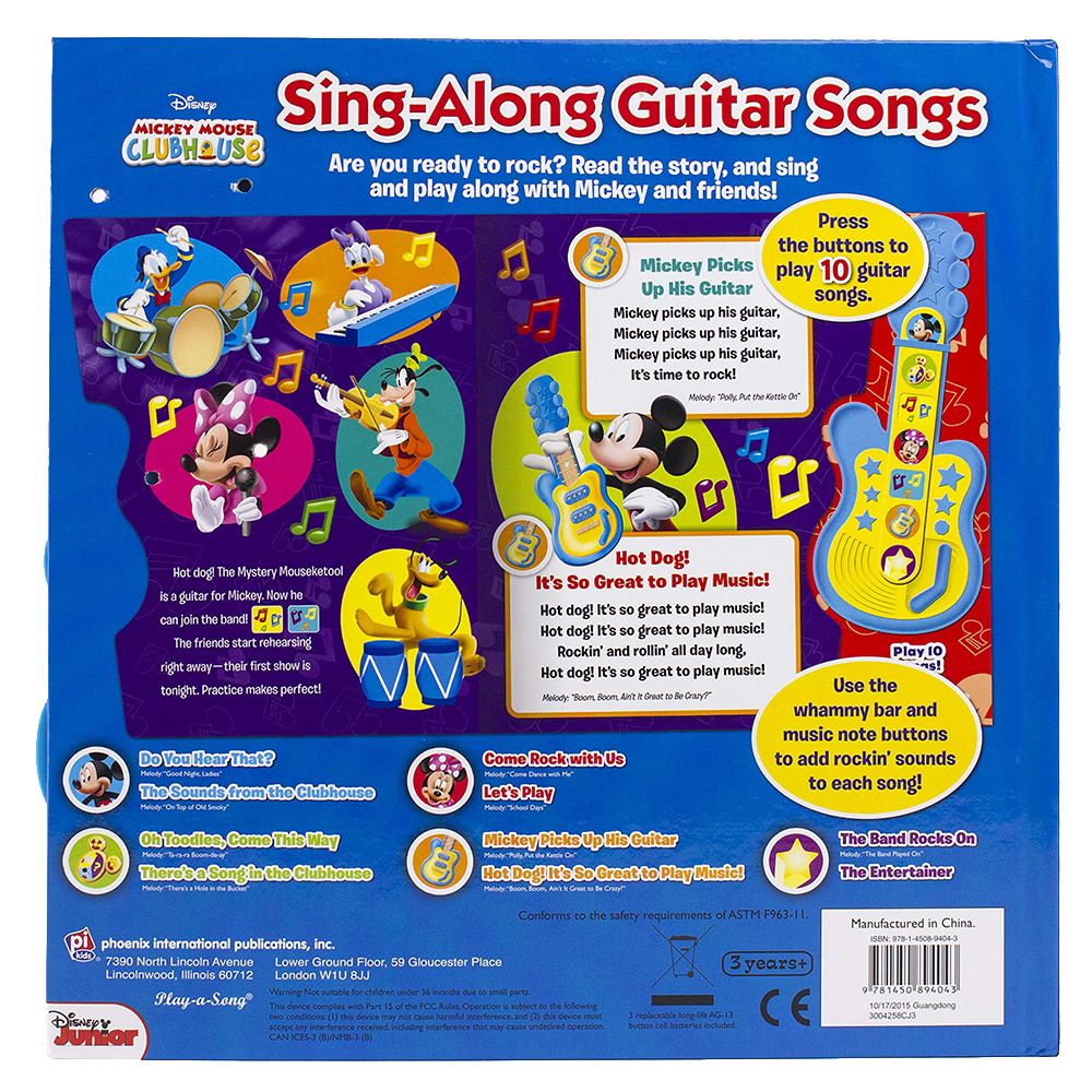 كتاب الأطفال "Mickey Mouse Sing Along Guitar Songs"