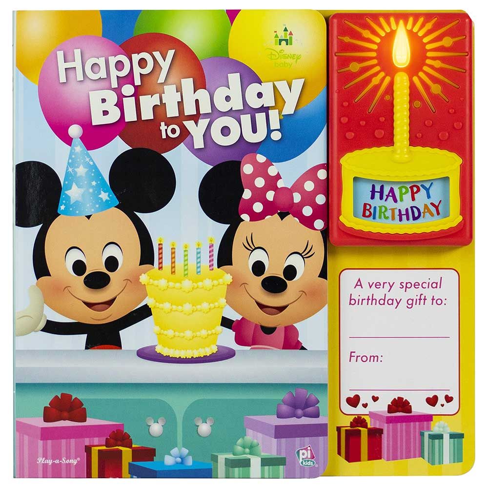 Disney Baby Mickey & Minnie Mouse Happy Birthday Sound Book