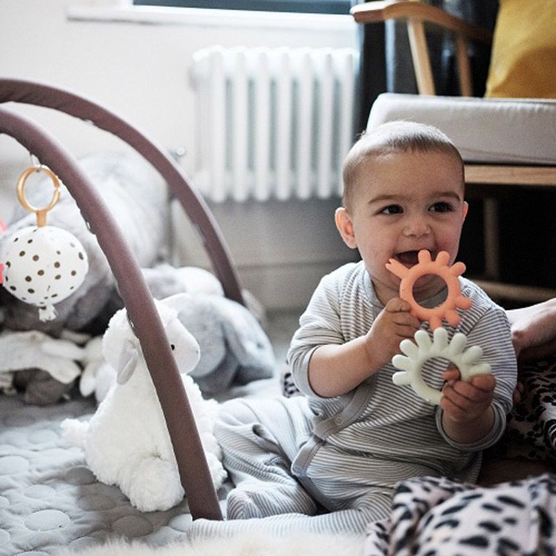 BORRN - Silicone BPA Free Non-Toxic Teether Octopus - Orange