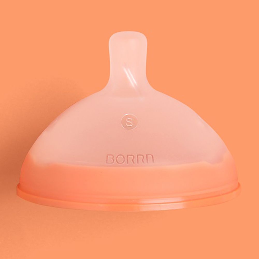 BORRN - Silicone BPA Free Non-Toxic Teat Slow Flow - Orange