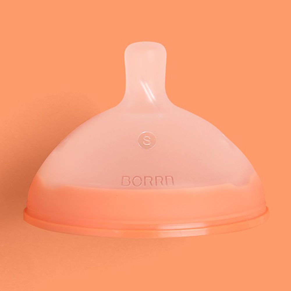 BORRN - Silicone BPA Free Non-Toxic Teat Fast Flow - Orange