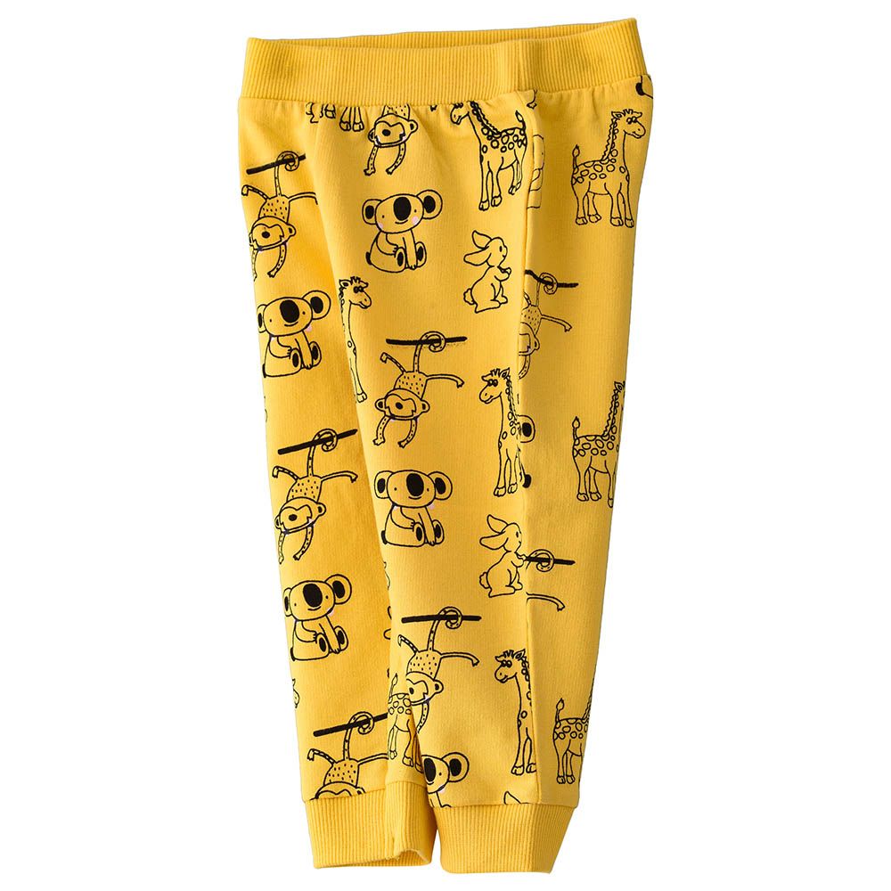 Jelliene - Knit Aop Jog Pant - Yellow