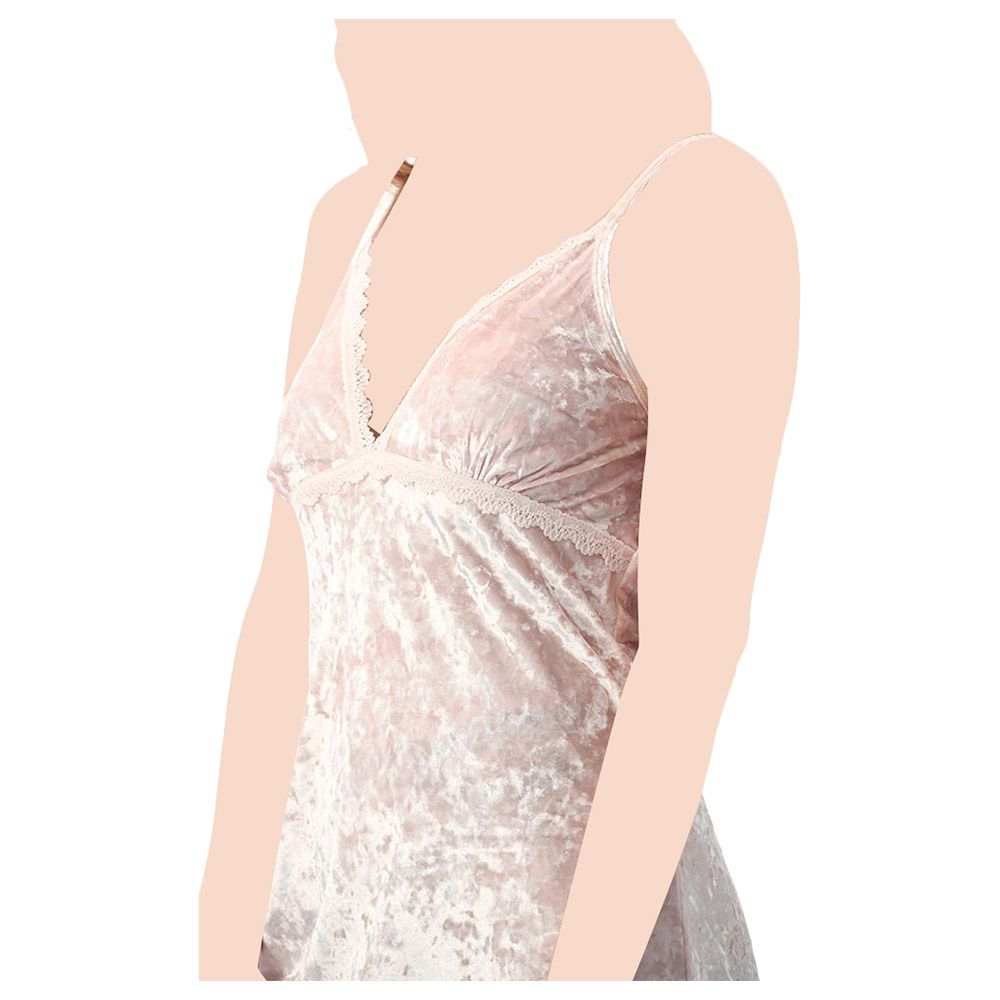 Lacy Dreams - Comfortable & Elegant Chemise Baby Doll - Pink