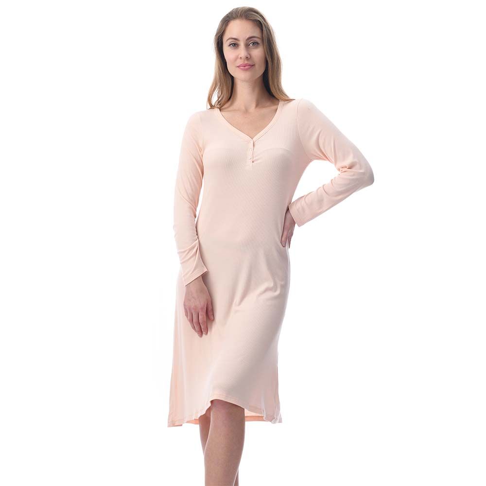 Lacy Dreams - Elegant & Comfortable Sleepshirt - Peach