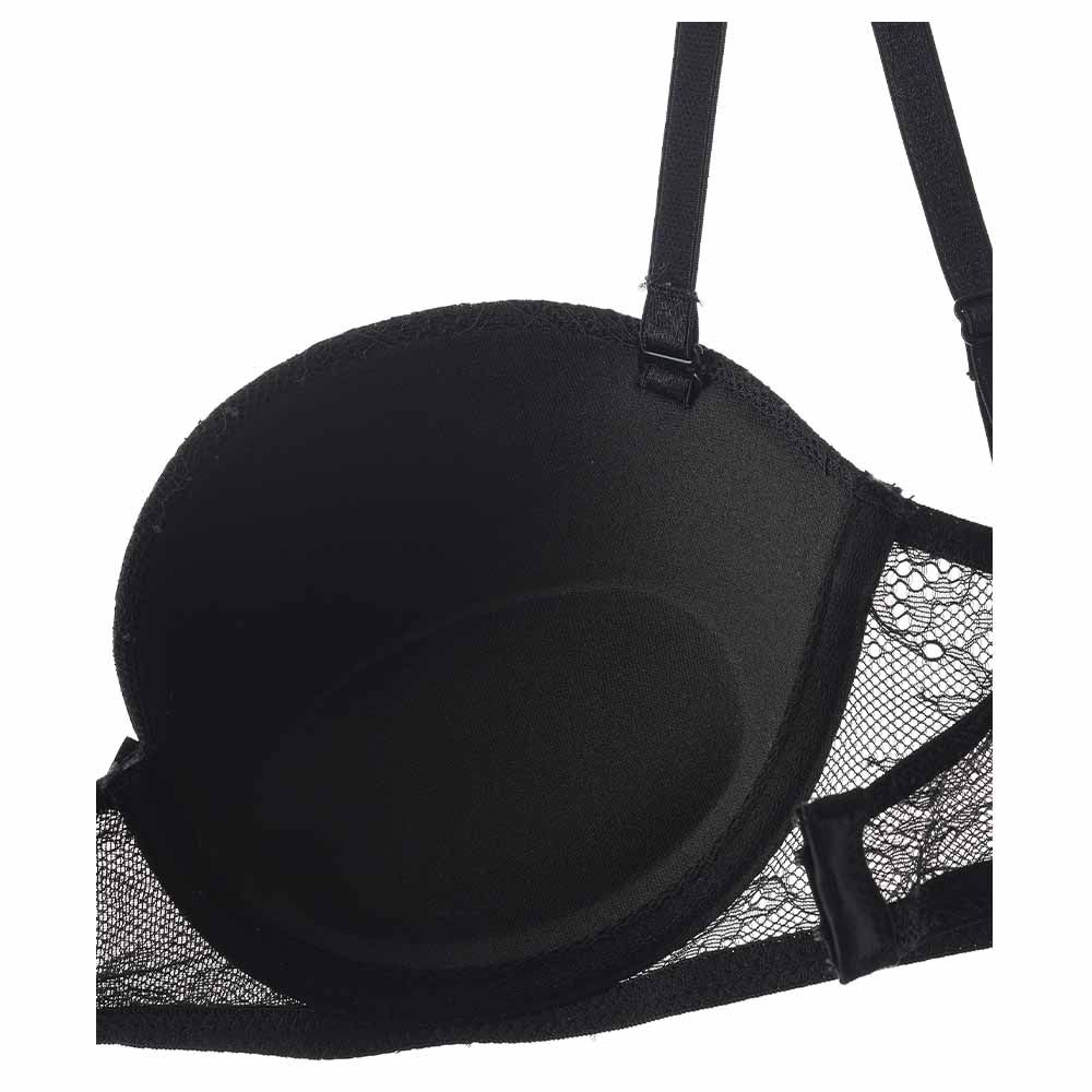 Lacy Dreams - Casual Multiway Push-Up Lace Bra - Black