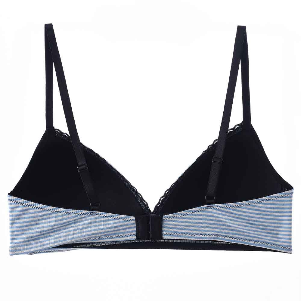 Lacy Dreams - Casual Lace Bra - Blue/White Stripes