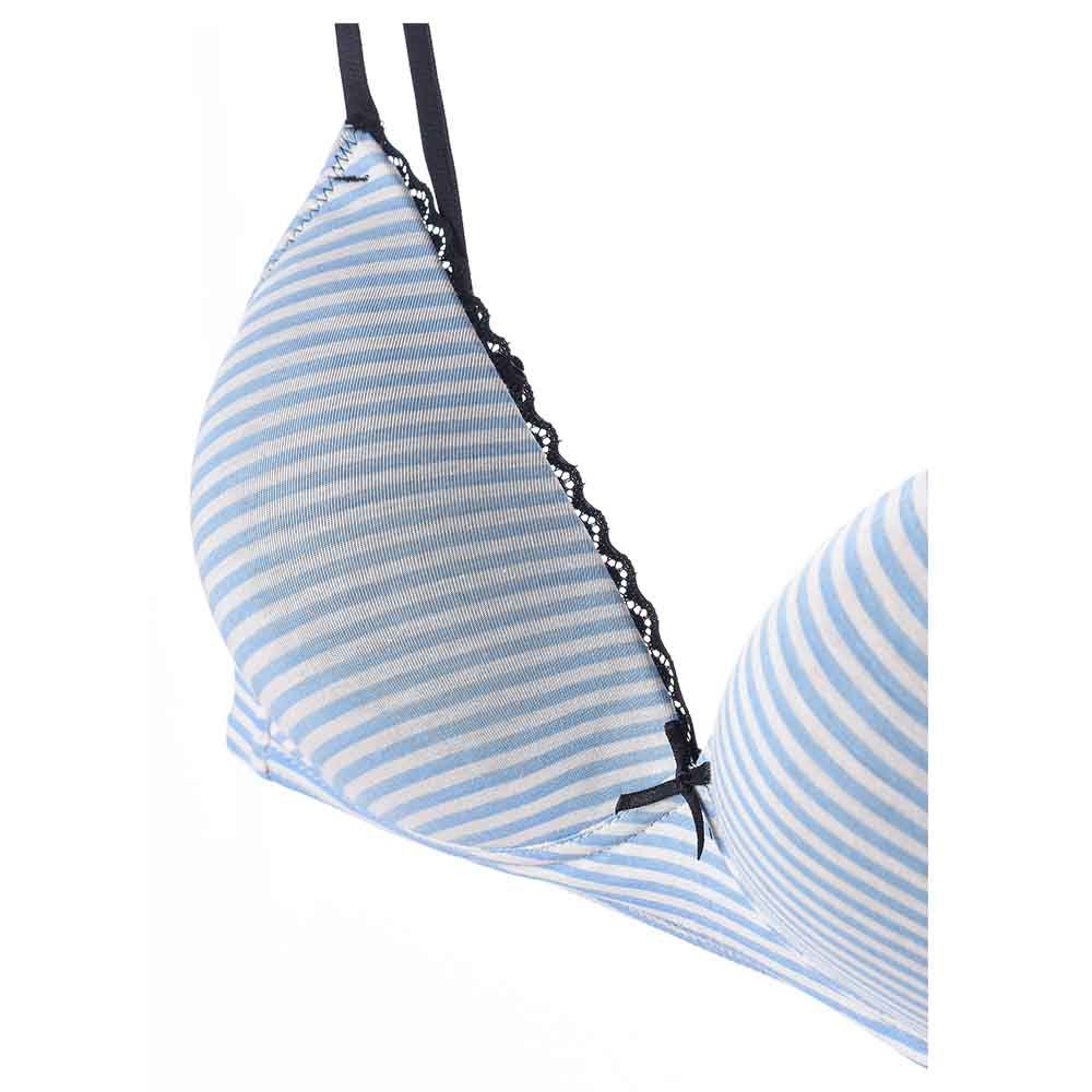 Lacy Dreams - Casual Lace Bra - Blue/White Stripes