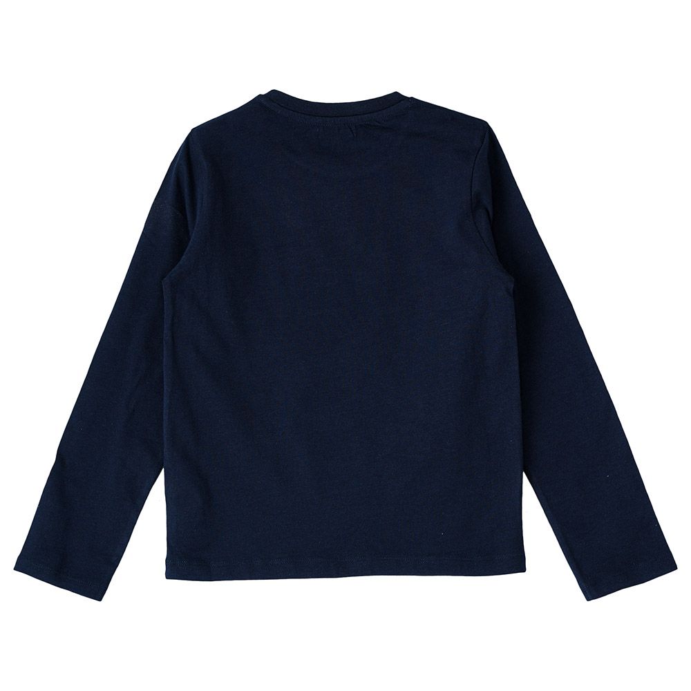 Jam - Knit Full Sleeves w/ Sequin Print Top - Navy Blue