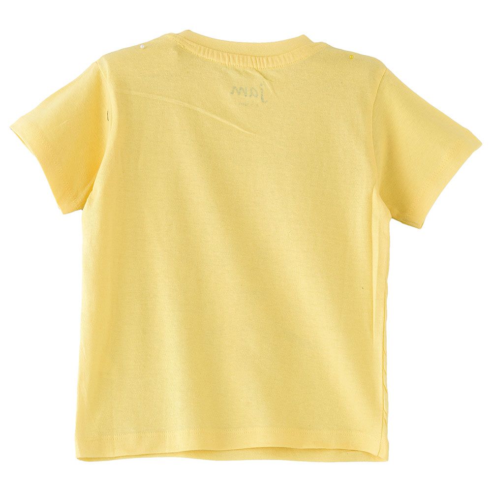 Jam - Boys Printed Basic Round Neck Graphic T-Shirt - Yellow