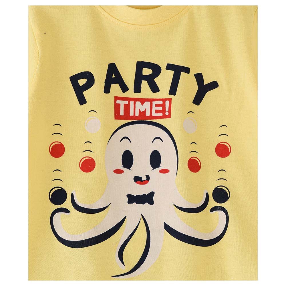 Jam - Boys Printed Basic Round Neck Graphic T-Shirt - Yellow