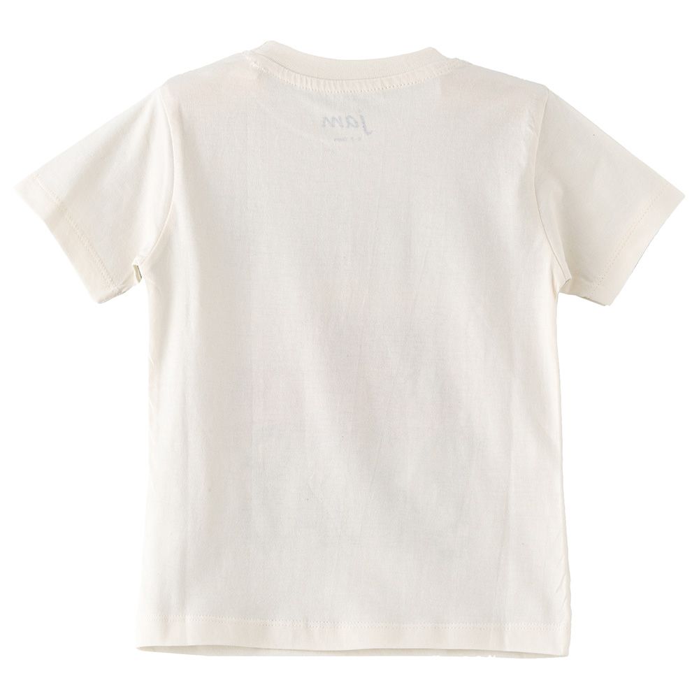 Jam - Boys Basic Round Neck Graphic T-Shirt - Light Cream