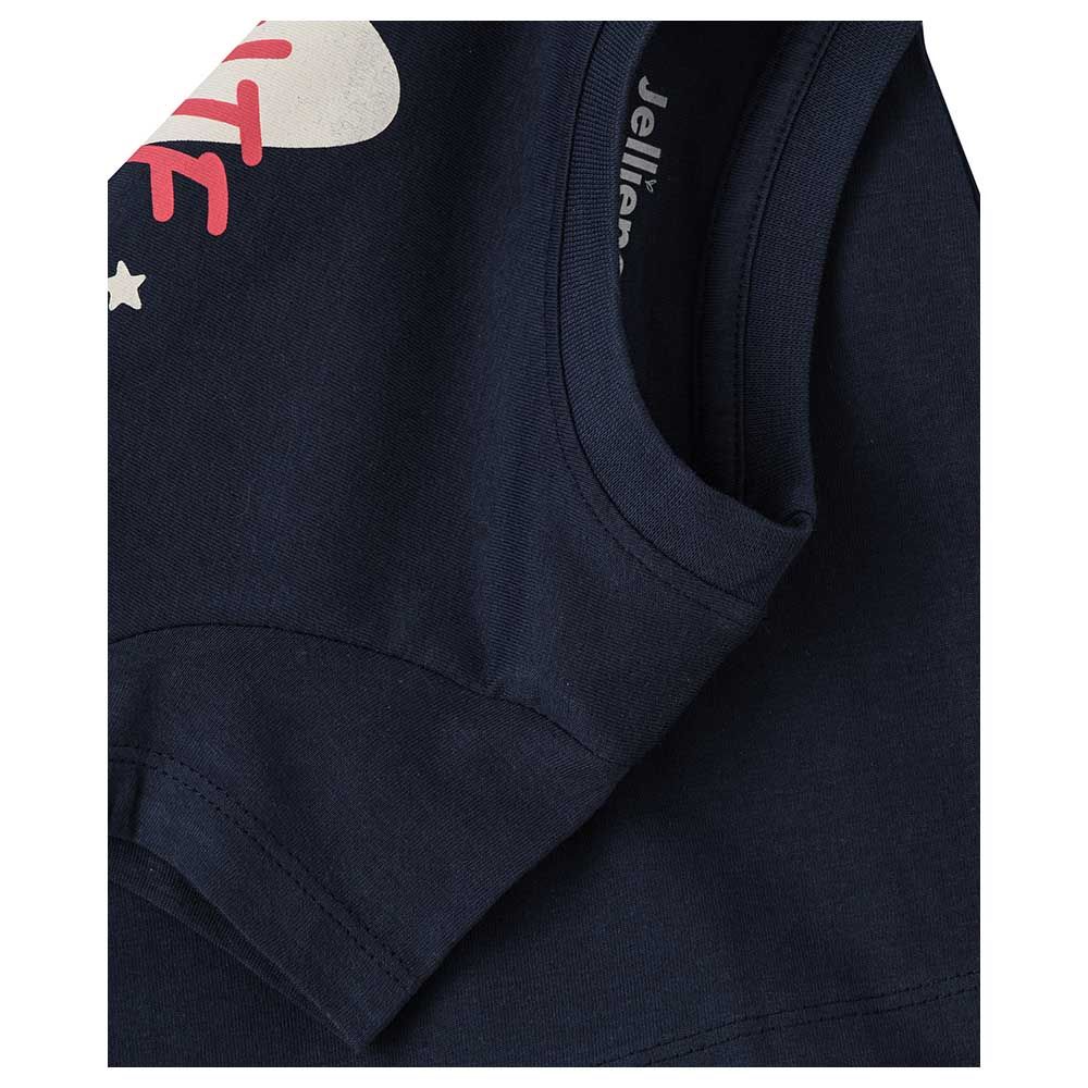 Jelliene - Girls Basic Round Neck Graphic T-Shirt - Dark Blue