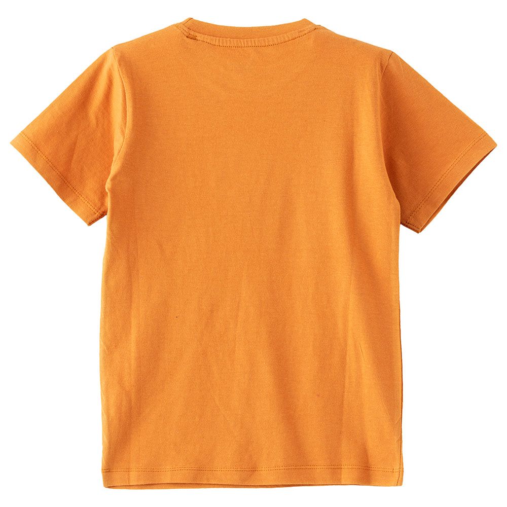 Jam - Boys Basic Round Neck Graphic T-Shirt - Mustard