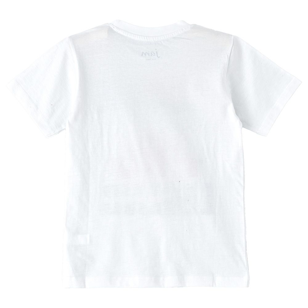 Jam - Boys Printed Basic Round Neck Graphic T-Shirt - White