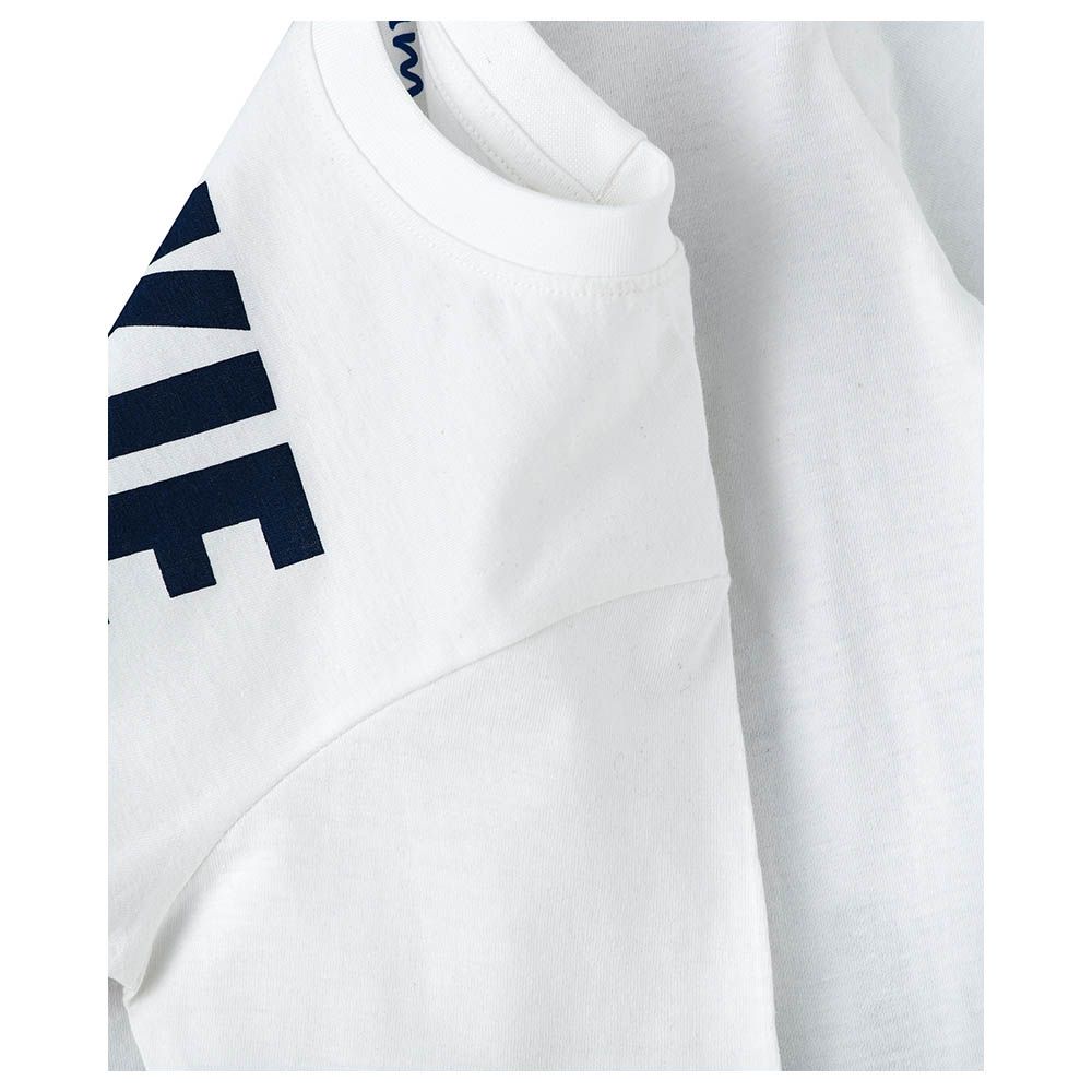 Jam - Boys Printed Basic Round Neck Graphic T-Shirt - White