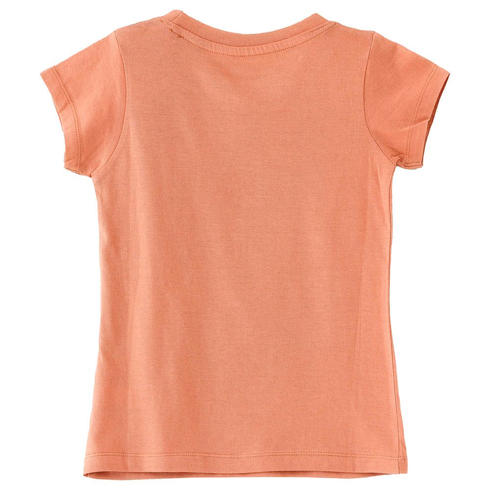 Jelliene - Girls Basic Round Neck Graphic T-Shirt - Citrus