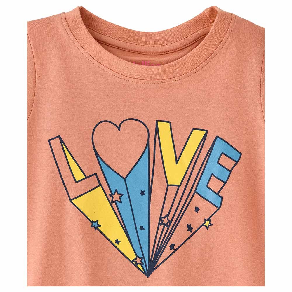 Jelliene - Girls Basic Round Neck Graphic T-Shirt - Citrus