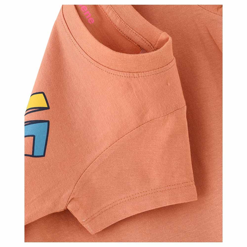 Jelliene - Girls Basic Round Neck Graphic T-Shirt - Citrus